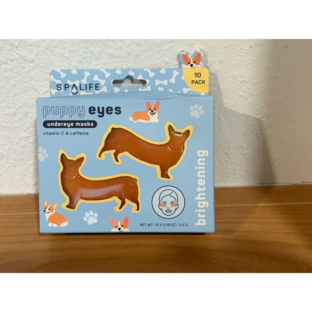 SpaLife Puppy Eyes Corgi Undereye Masks Brightening 10 Pack NIB